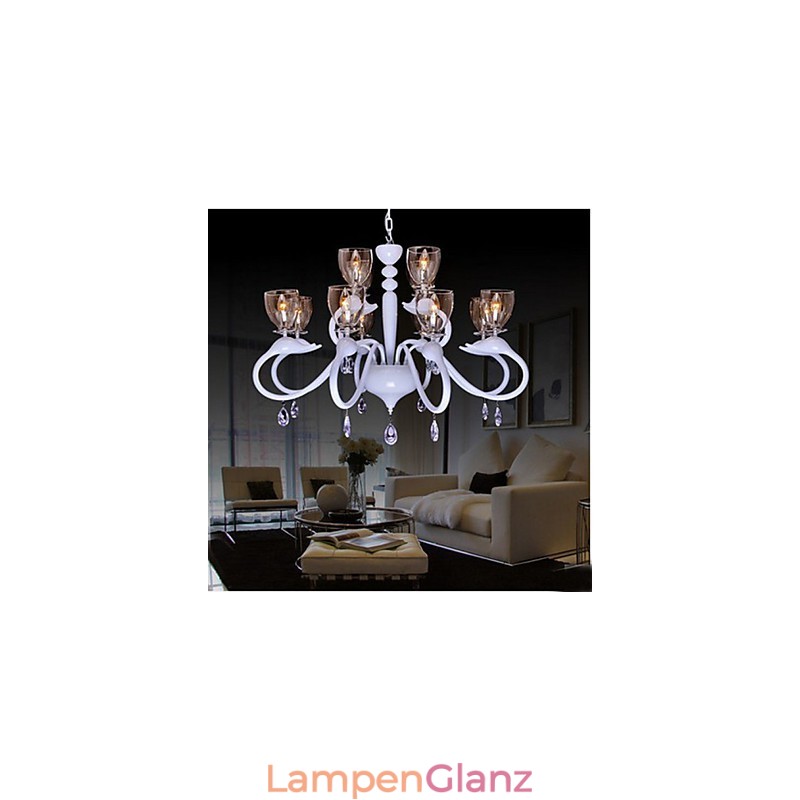 Europäischer Stil Kristall Droplight Individualität Creative Swan 12 Licht Kronleuchter