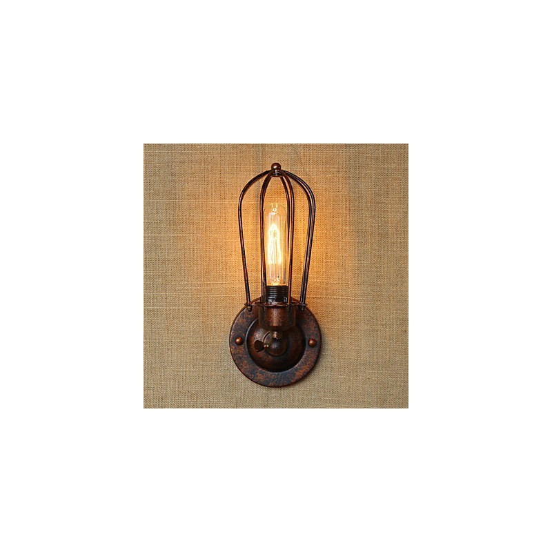 Einfache Vintage Country Retro Galvanofunktion für Wandleuchten im Mini-Stil mit Umgebungslicht