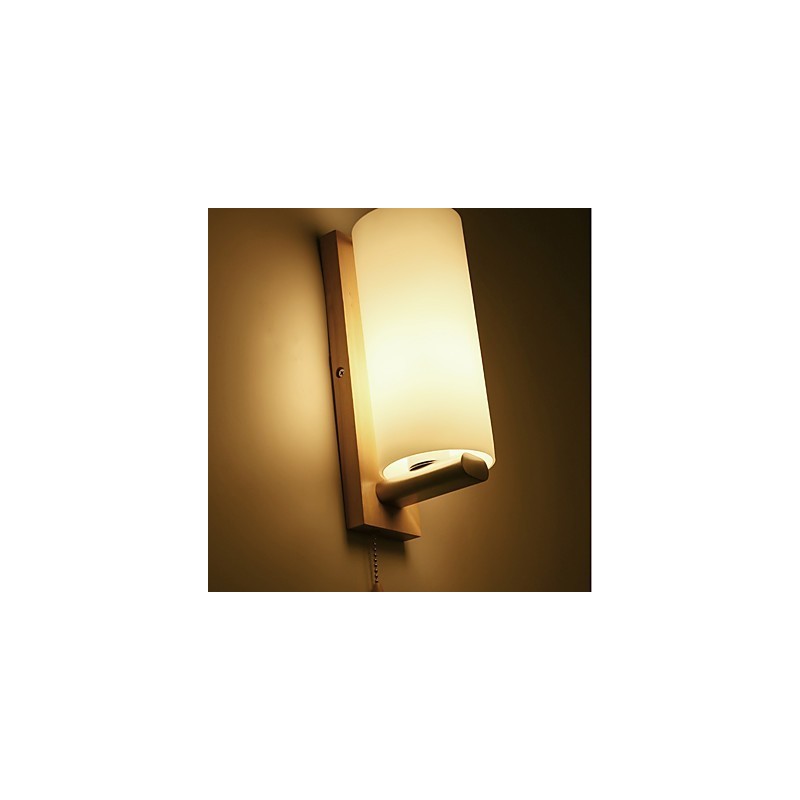 Neuartige ländliche Funktion für den Mini-Stil, Augenschutz, Umgebungslicht, Wandleuchten, Wandleuchte aus Holzscheit, Schlafzimmer, Nachttischlampe