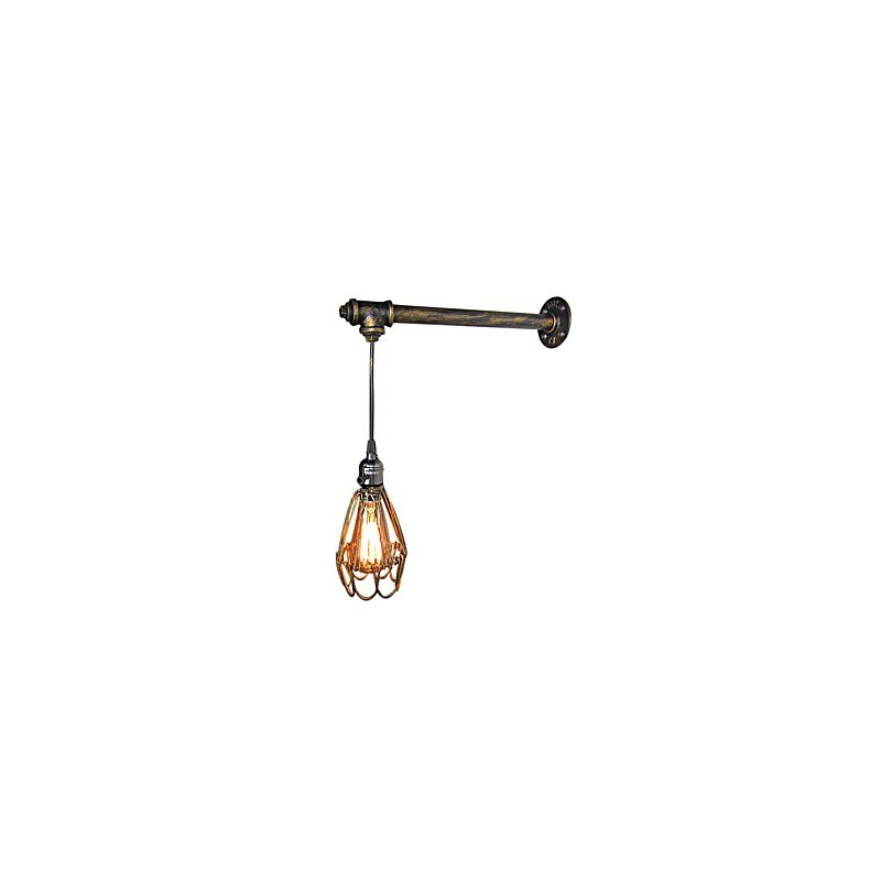 Loft vintage wandleuchte lampe restaurant cafe korridor bar Eisenkäfig wandleuchte industrie eisenrohr beleuchtung