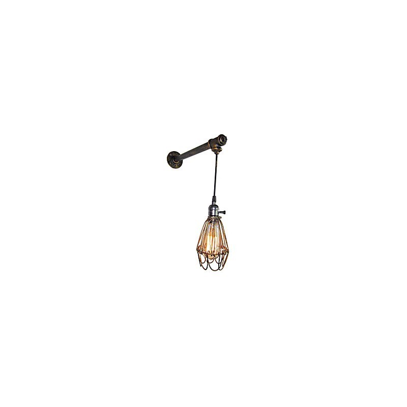 Loft vintage wandleuchte lampe restaurant cafe korridor bar Eisenkäfig wandleuchte industrie eisenrohr beleuchtung