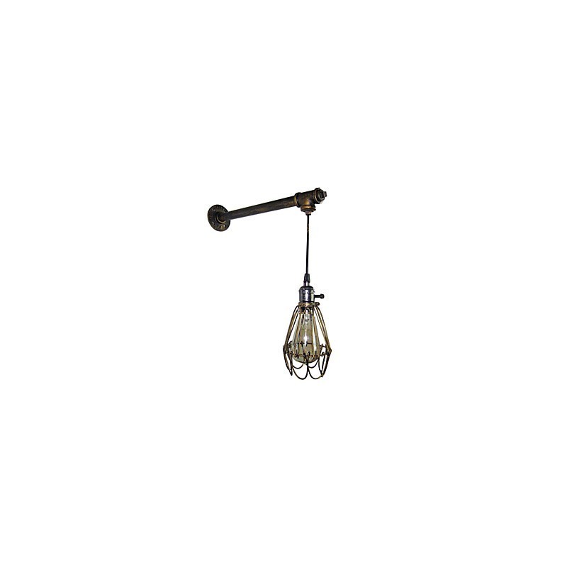 Loft vintage wandleuchte lampe restaurant cafe korridor bar Eisenkäfig wandleuchte industrie eisenrohr beleuchtung