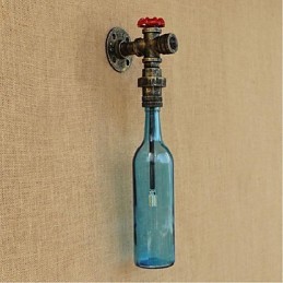 Wandschalter mit Wasserrohrflaschen-Wandleuchte