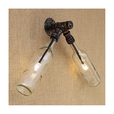 Retro American Village Creative Industry Wind Designer Wasserflasche Wandleuchte Wandleuchte Blau Transparent Retro American Village Creative Industry Wind Designer Wasserflasche Wandleuchte Wandleuchte Blau Transparent