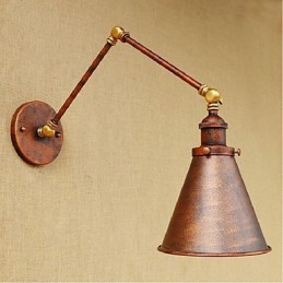 Lange arm Halb rost Retro Kreative Nostalgische Versenkbare Klapp Wandleuchten Wand Licht