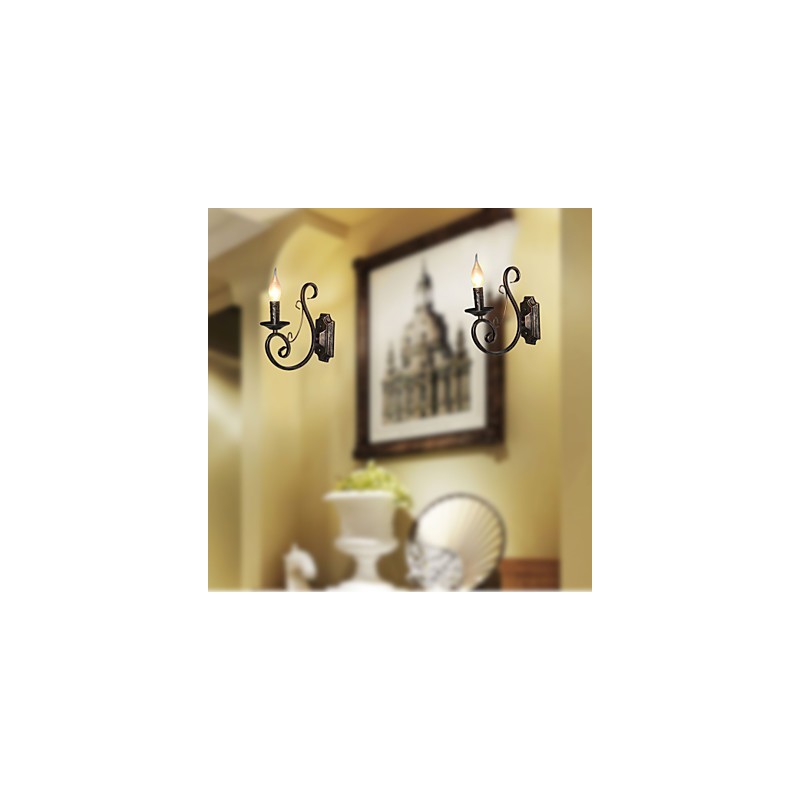 Mini Retro Wand Lampe Flur Metall Kerze Form Wand Lampe Beleuchtung