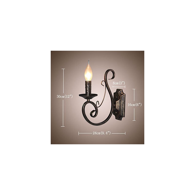 Mini Retro Wand Lampe Flur Metall Kerze Form Wand Lampe Beleuchtung