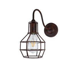 Wandleuchte Wandleuchter Wand Rostfarben Retro Wandlampe