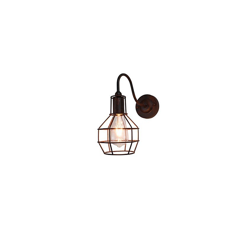 Wandleuchte Wandleuchter Wand Rostfarben Retro Wandlampe
