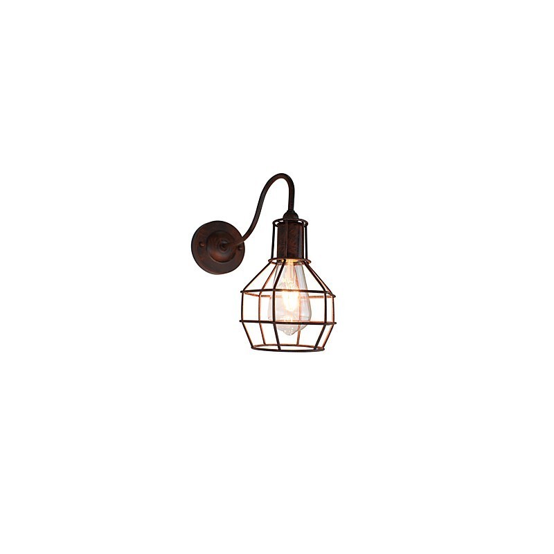 Wandleuchte Wandleuchter Wand Rostfarben Retro Wandlampe