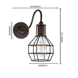 Wandleuchte Wandleuchter Wand Rostfarben Retro Wandlampe