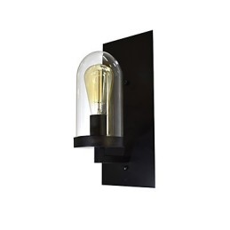 Wandleuchte aus lackiertem Stahl, dumme schwarze amerikanische Kaffeedekoration, Retro-Wandleuchte, Lichtschwertlampe an der Wand