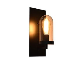 Wandleuchte aus lackiertem Stahl, dumme schwarze amerikanische Kaffeedekoration, Retro-Wandleuchte, Lichtschwertlampe an der Wand
