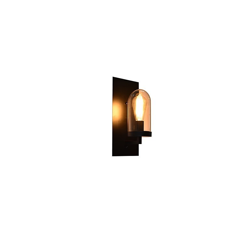 Wandleuchte aus lackiertem Stahl, dumme schwarze amerikanische Kaffeedekoration, Retro-Wandleuchte, Lichtschwertlampe an der Wand