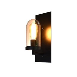 Wandleuchte aus lackiertem Stahl, dumme schwarze amerikanische Kaffeedekoration, Retro-Wandleuchte, Lichtschwertlampe an der Wand