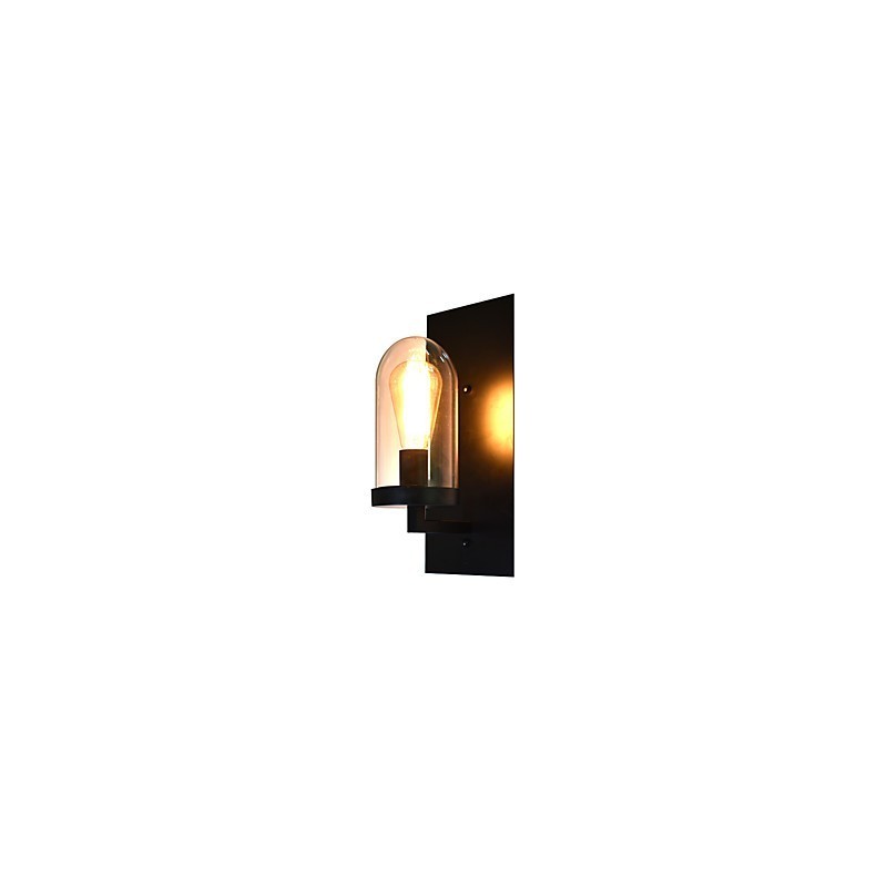 Wandleuchte aus lackiertem Stahl, dumme schwarze amerikanische Kaffeedekoration, Retro-Wandleuchte, Lichtschwertlampe an der Wand