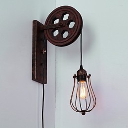 Industrielle Retro Eisen Wandleuchte Kreative Persönlichkeit Lift Pully Wandleuchte