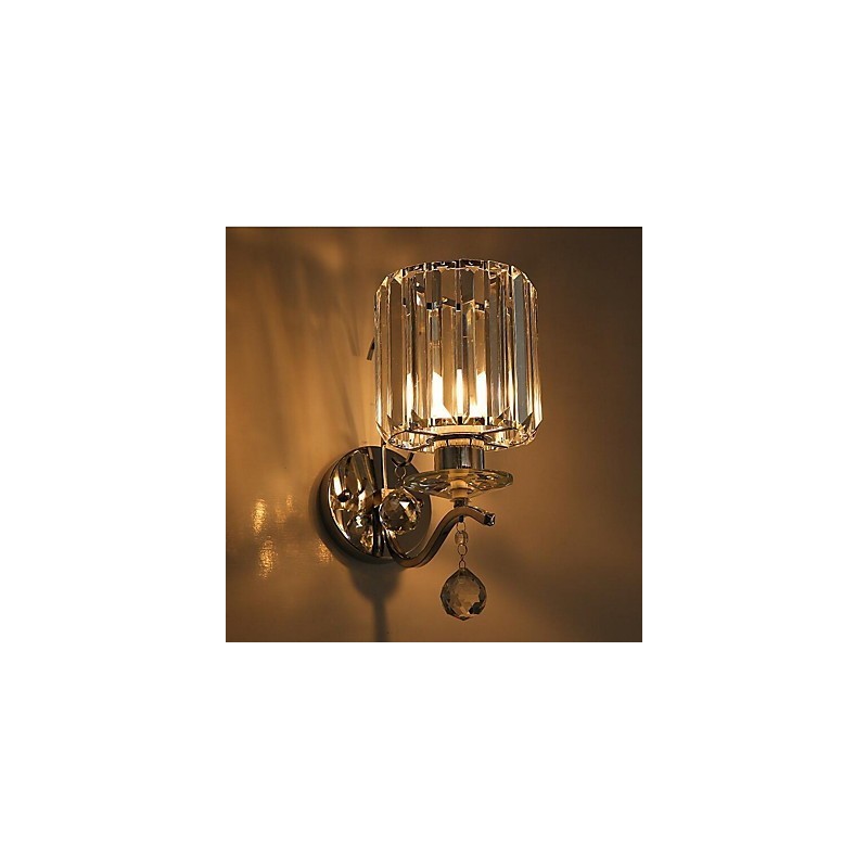 Moderne zeitgenössische galvanisierte Kristall-Wandleuchter mit Uplight-Funktion
