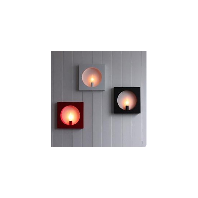 Moderne einfache Eisenkunst-Wandlampe, kreative Wohnzimmer-Hintergrundhalle, Kopfteil des Bettes, quadratischer Rahmen, Dekorationslampen und Laternen