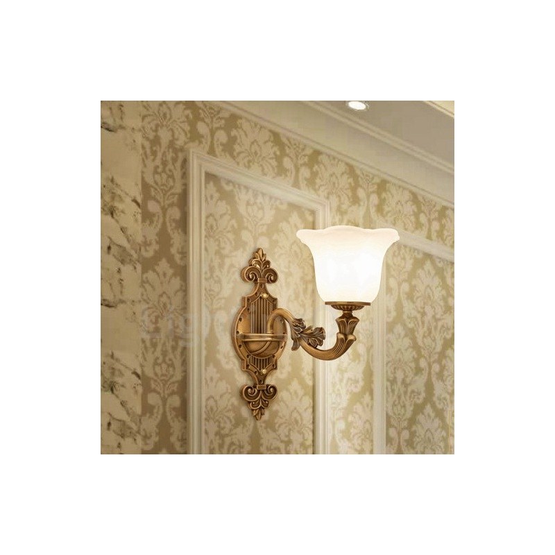Einzellicht Traditionelles Klassisches Wohnzimmer Esszimmer Schlafzimmer Metall Luxus Wandleuchten für den Innenbereich