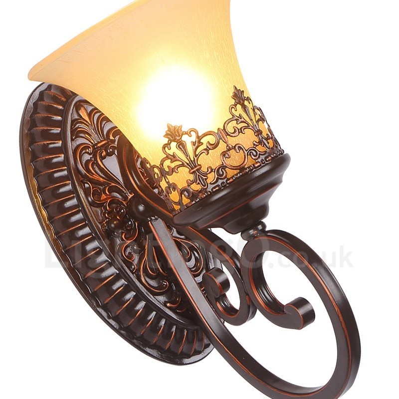 Single Light Rustic Lodge Living Room Dining Room Bed Room Metal Indoor Wall Sconces