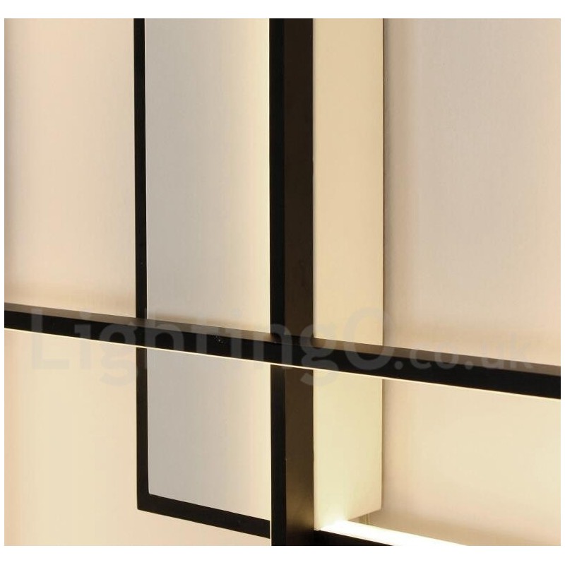 Moderne Deckenleuchte mit zeitgenössischer Aluminium-Malerei, bündige Wandleuchte mit Fernbedienungsdimmer für Wohnzimmer, Schlafzimmer