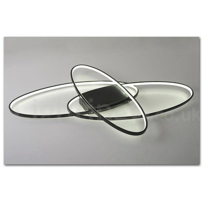 Dimmbare ovale, moderne Deckenleuchte aus Aluminium, Unterputzlampe für Wohnzimmer, Schlafzimmer, kann auch als Wandleuchte verwendet werden