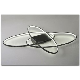 Dimmbare ovale, moderne Deckenleuchte aus Aluminium, Unterputzlampe für Wohnzimmer, Schlafzimmer, kann auch als Wandleuchte verwendet werden