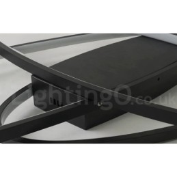 Dimmbare ovale, moderne Deckenleuchte aus Aluminium, Unterputzlampe für Wohnzimmer, Schlafzimmer, kann auch als Wandleuchte verwendet werden