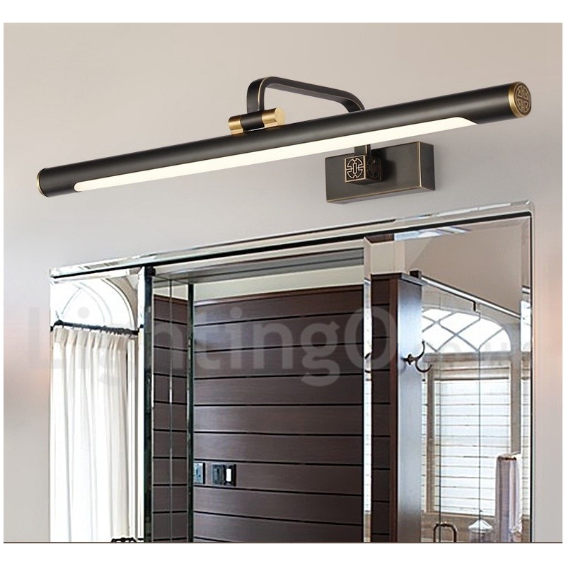 IPMirror Lampe Badezimmerleuchten Reines Messing Wandleuchten mit Acrylschirm Make-up Beleuchtung
