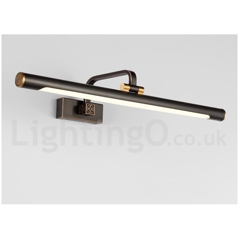 IPMirror Lampe Badezimmerleuchten Reines Messing Wandleuchten mit Acrylschirm Make-up Beleuchtung