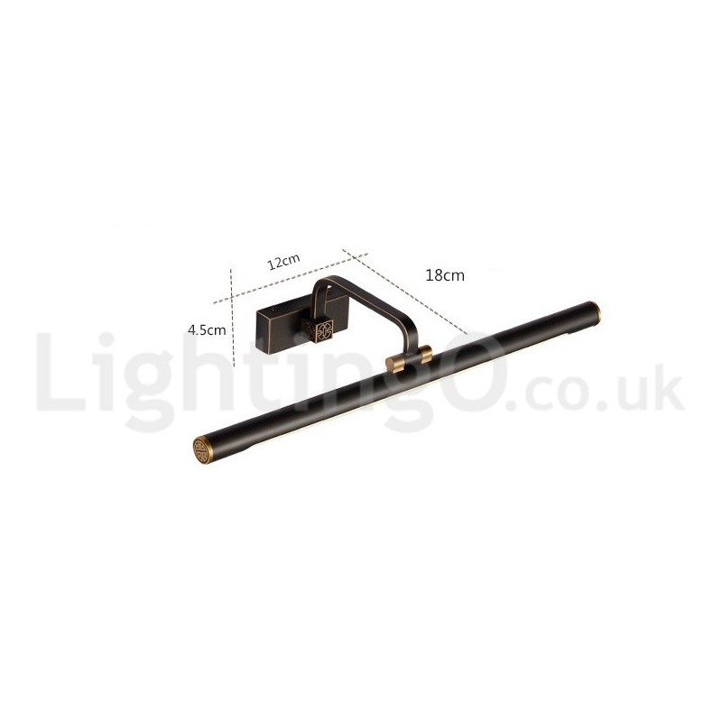 IPMirror Lampe Badezimmerleuchten Reines Messing Wandleuchten mit Acrylschirm Make-up Beleuchtung