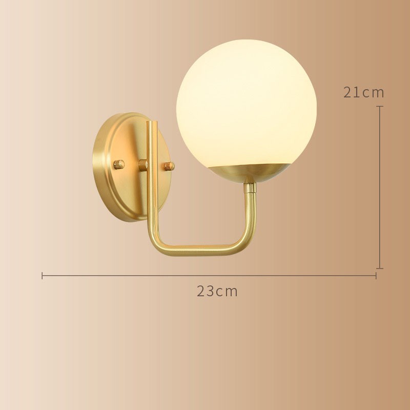 Moderne Molecules Bean Wandleuchte mit Kugelglasschirm