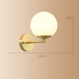 Moderne Molecules Bean Wandleuchte mit Kugelglasschirm
