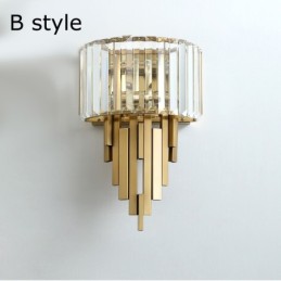 Postmoderne Luxus Kristall Wandleuchte Wohnzimmer TV Hintergrundwand Schlafzimmer Nachttisch Wandleuchte