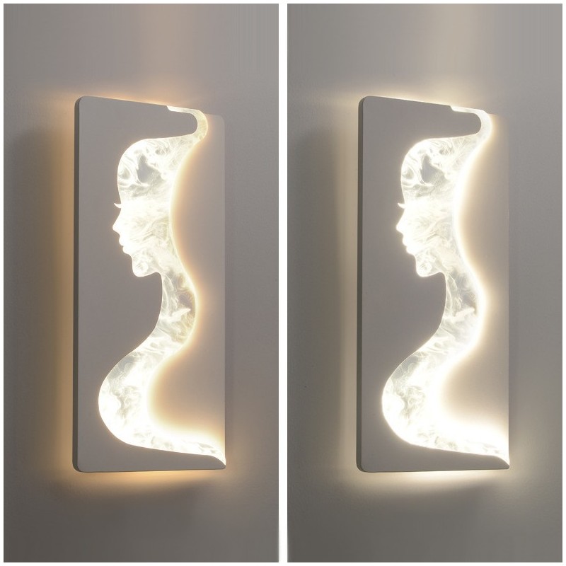 Indoor Schöne Mädchen Blick nach links rechts Wandleuchte