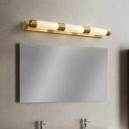 Wandleuchte Messing Acryl Zylinder Spiegel Frontleuchte