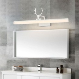 Geweih Spiegel Frontleuchte Acryl Wandleuchte Waschraum Make-up Leuchte