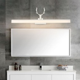 Geweih Spiegel Frontleuchte Acryl Wandleuchte Waschraum Make-up Leuchte