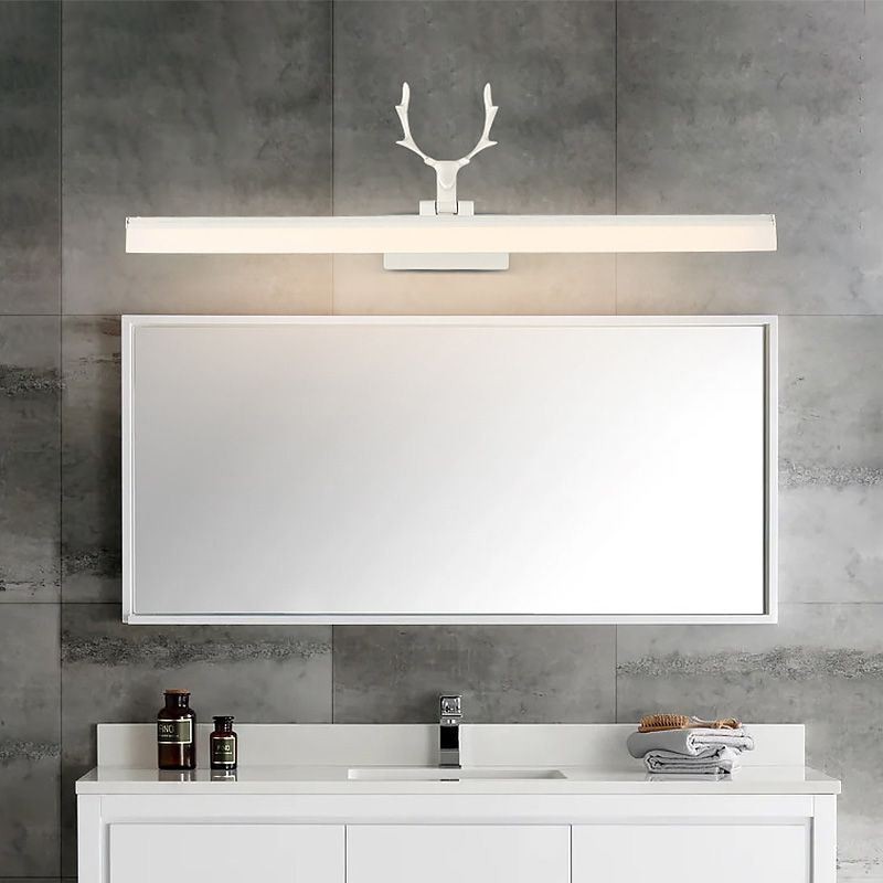 Geweih Spiegel Frontleuchte Acryl Wandleuchte Waschraum Make-up Leuchte