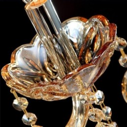 Europäische Wandleuchte Bernstein Cognac Kristall Wandleuchte Einfache Lampe Beleuchtung