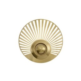 Nordische Messing-Wandlampe, ausgehöhlte runde Form, Wandleuchte