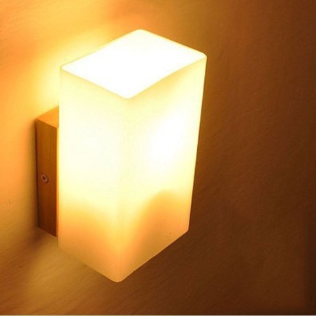 Nordische Holz Wandlampe Glas Lampenschirm Wandleuchte Nordische Holz Wandlampe Glas Lampenschirm Wandleuchte
