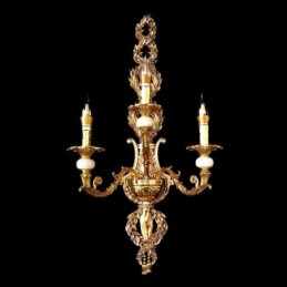 Europäische Wandleuchte Luxuriöse Blütenblatt Wandleuchte Jade Dekoration Lampe Nachttischbeleuchtung