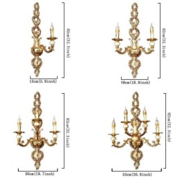 Europäische Wandleuchte Luxuriöse Blütenblatt Wandleuchte Jade Dekoration Lampe Nachttischbeleuchtung
