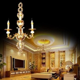 Europäische Wandleuchte Luxuriöse Blütenblatt Wandleuchte Jade Dekoration Lampe Nachttischbeleuchtung