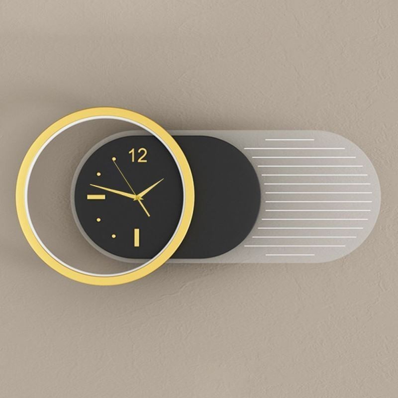 Wandleuchte Moderne minimalistische Acryl Schmiedeeisen Uhr Wandleuchte