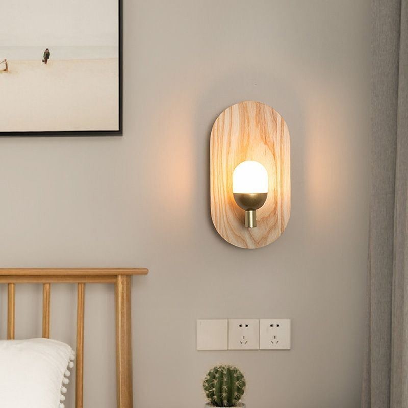 Dekoration Wand Holz Lampe Eingang Gang Lichter Nordic Nacht Wand Licht