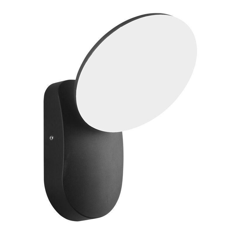 Moderne minimalistische Aluminiumlampe, wasserdichte Halbmond-Wandleuchte für den Garten