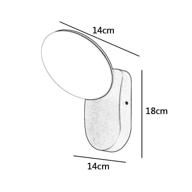 Moderne minimalistische Aluminiumlampe, wasserdichte Halbmond-Wandleuchte für den Garten